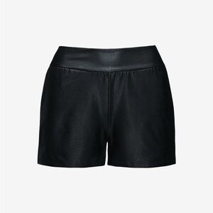 Commando Black Faux Leather Relaxed Shorts